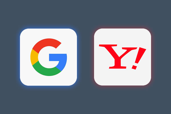 GoogleとYahoo!のアプリアイコン